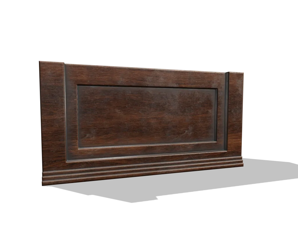 3D wooden cabinet model AR optimized furniture asset